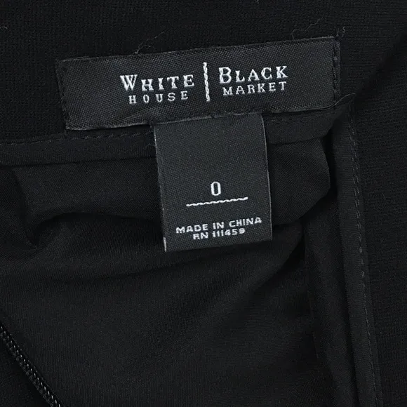 WHITE HOUSE BLACK MARKET Skirt Pencil Studs Ponte Minimalist Metallic Size 0