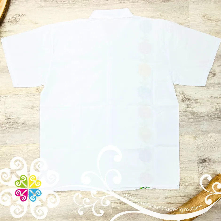 White Plumeado - Embroider Men Shirt