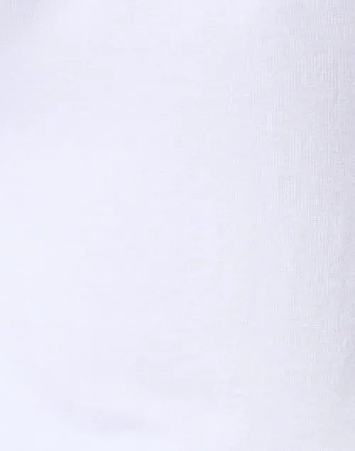 White Stretch Turtleneck Top