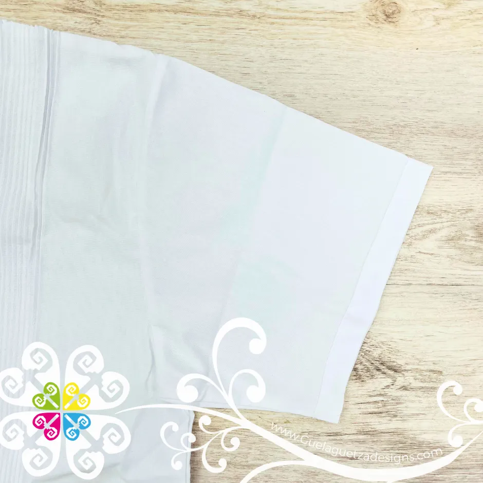 White Vine Flowers - Embroider Men Shirt