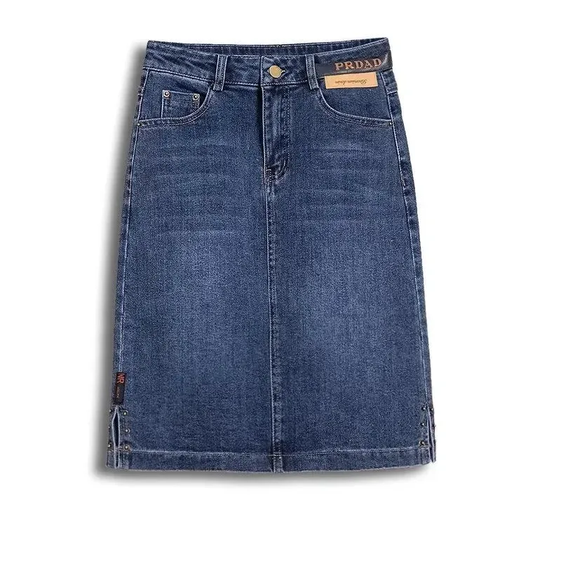 Women's Denim Skirts Spring Summer High-waisted Jeans Skirts