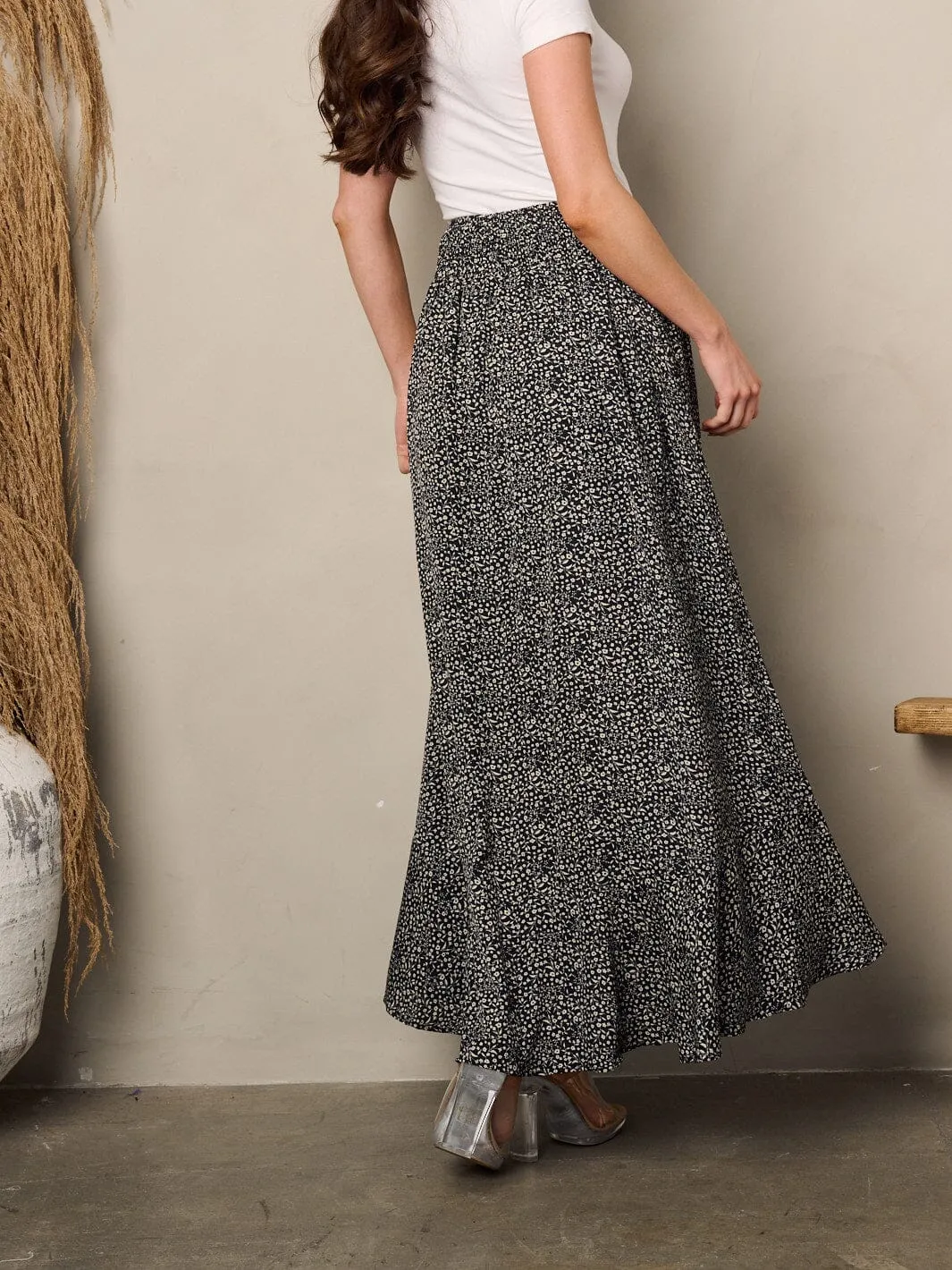 WOMEN'S FLORAL MAXI SKIRT