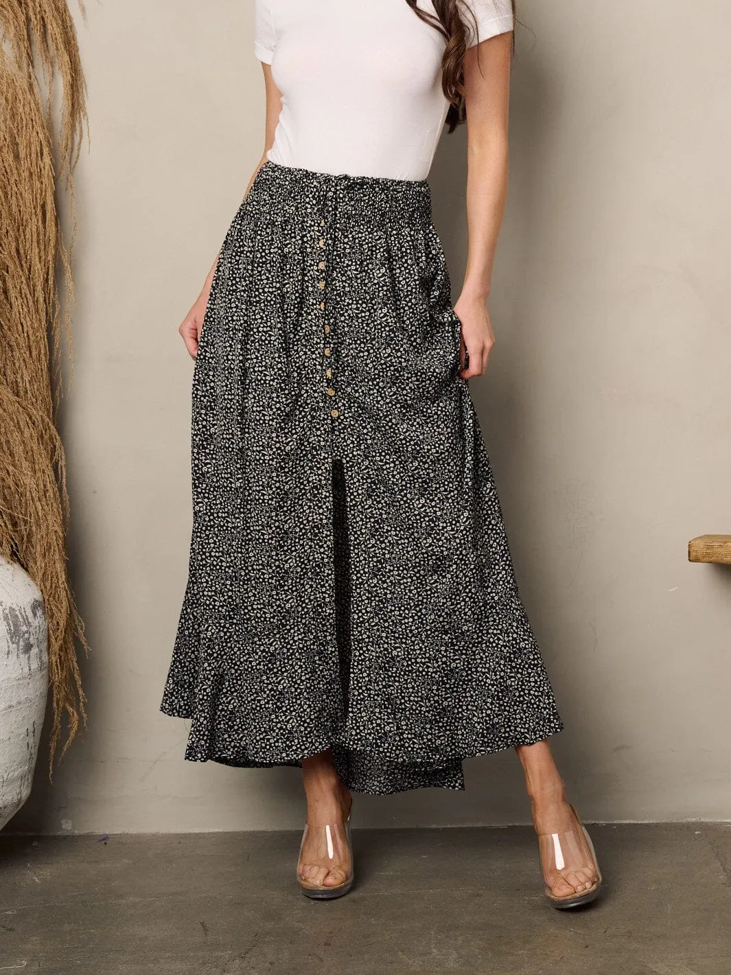 WOMEN'S FLORAL MAXI SKIRT