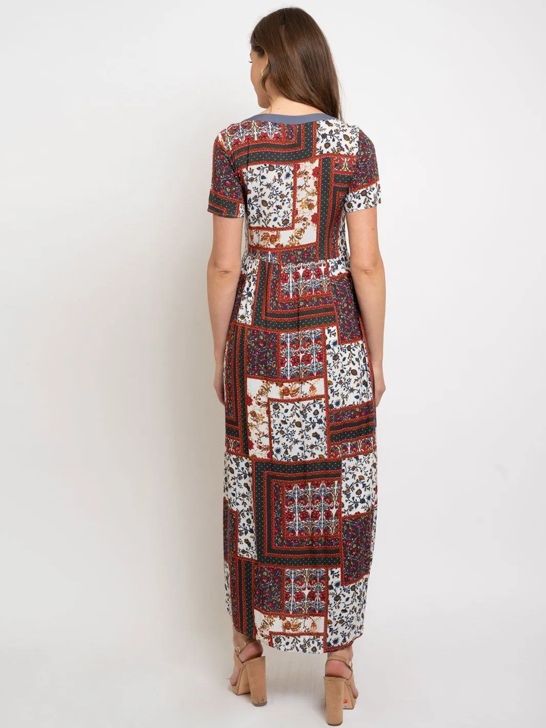WOMEN'S FLORAL PRINT MAXI DRESS