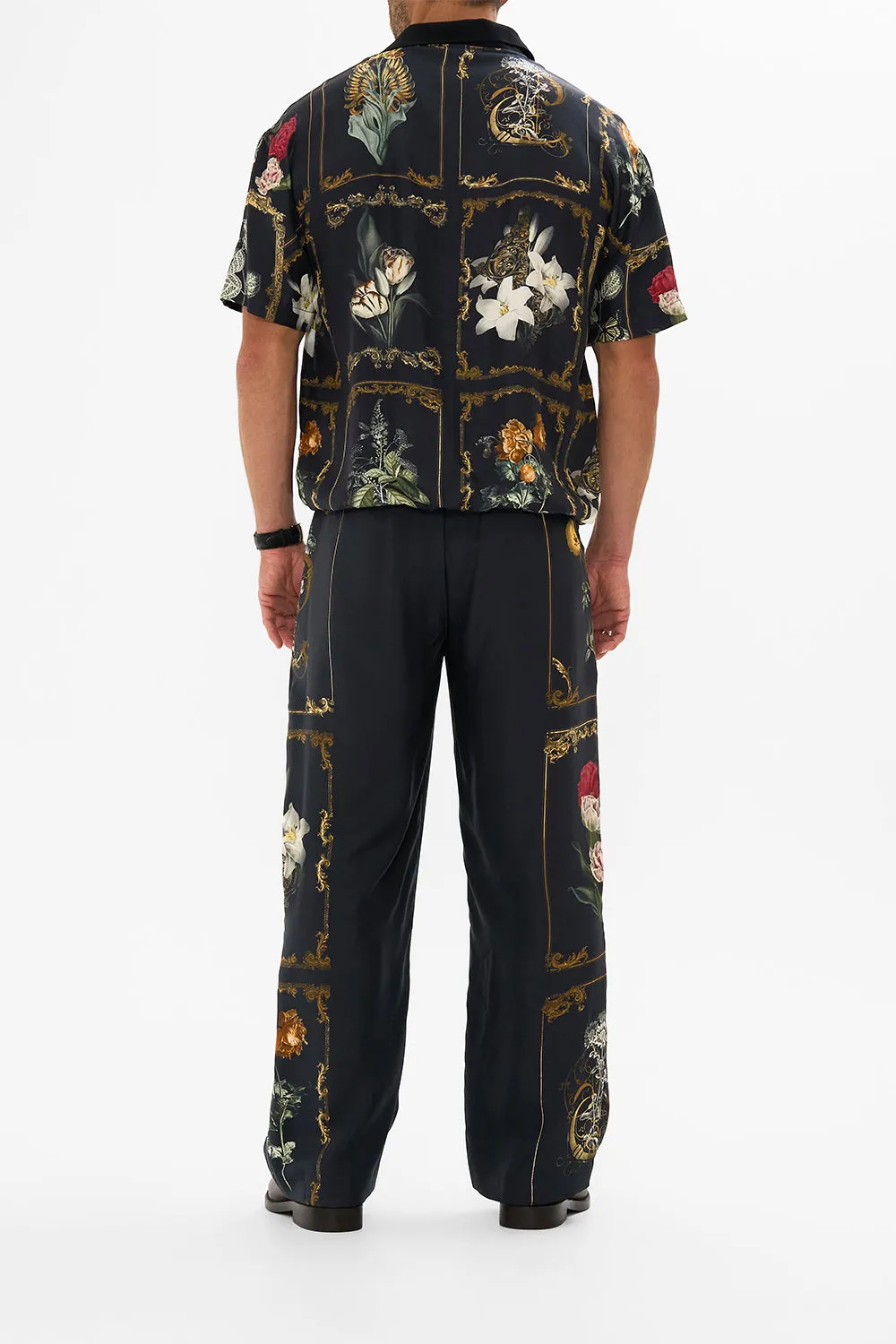 WOVEN SHORT SLEEVE POLO SHIRT MAGIC IN THE MANUSCRIPTS