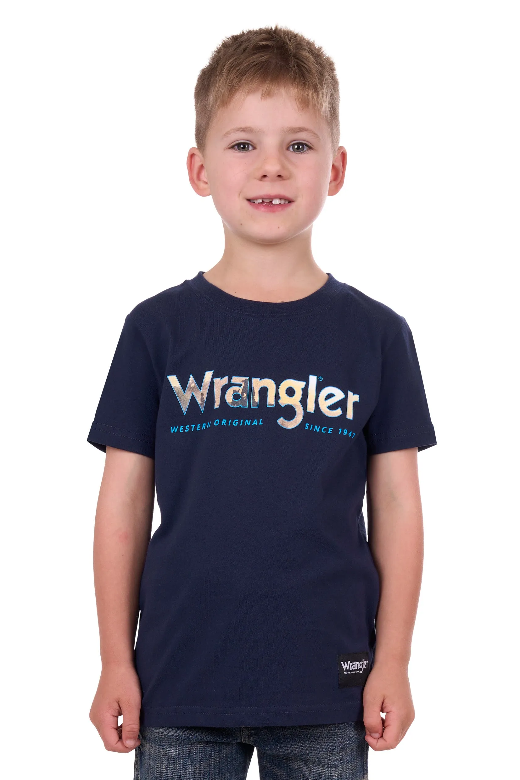 Wrangler Boys Nico SS Tee Navy