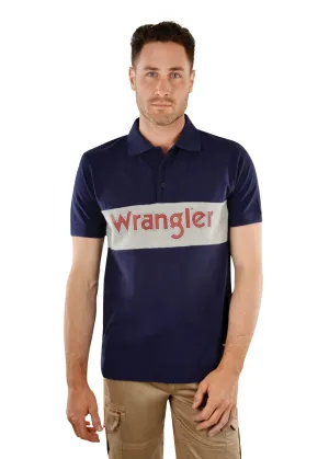 Wrangler Men’s Range Short Sleeve Polo - Navy