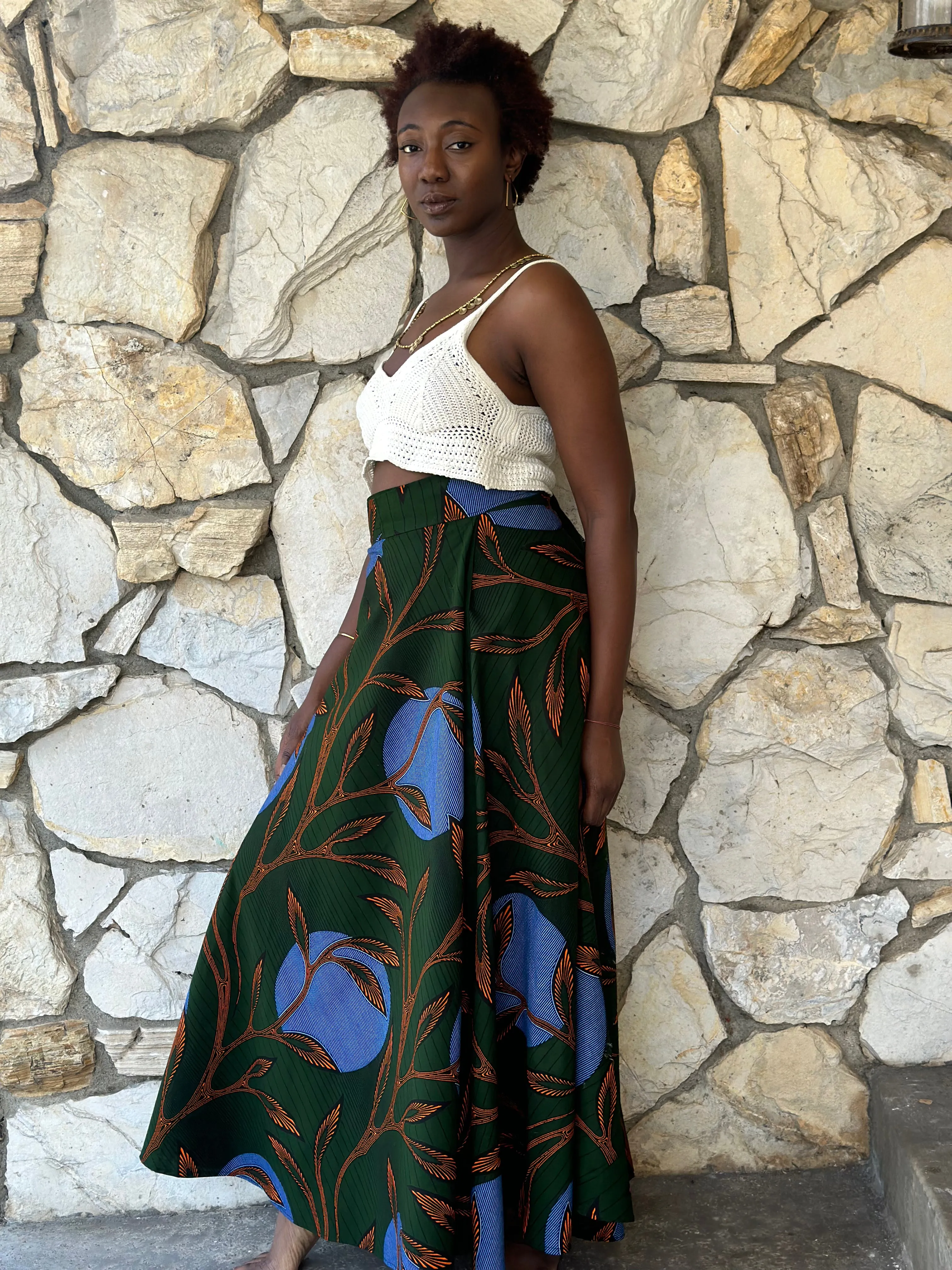 Wrap Skirt Full-Length "Ankama"
