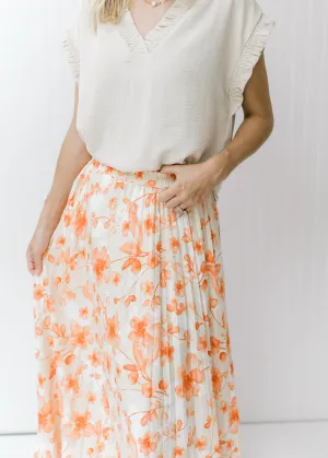 X Peaches and Cream Floral Skirt