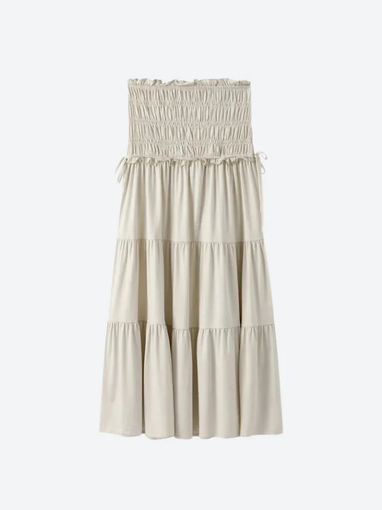 Y2K Twist Front Top & Maxi Skirt Two Piece Set