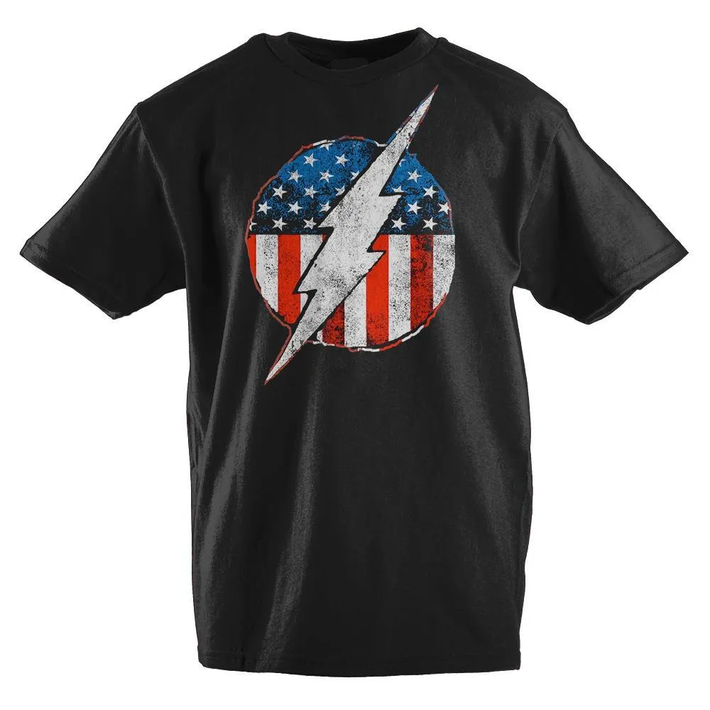 Youth Boys Flash TShirt Flash Symbol Red White and Blue Shirt