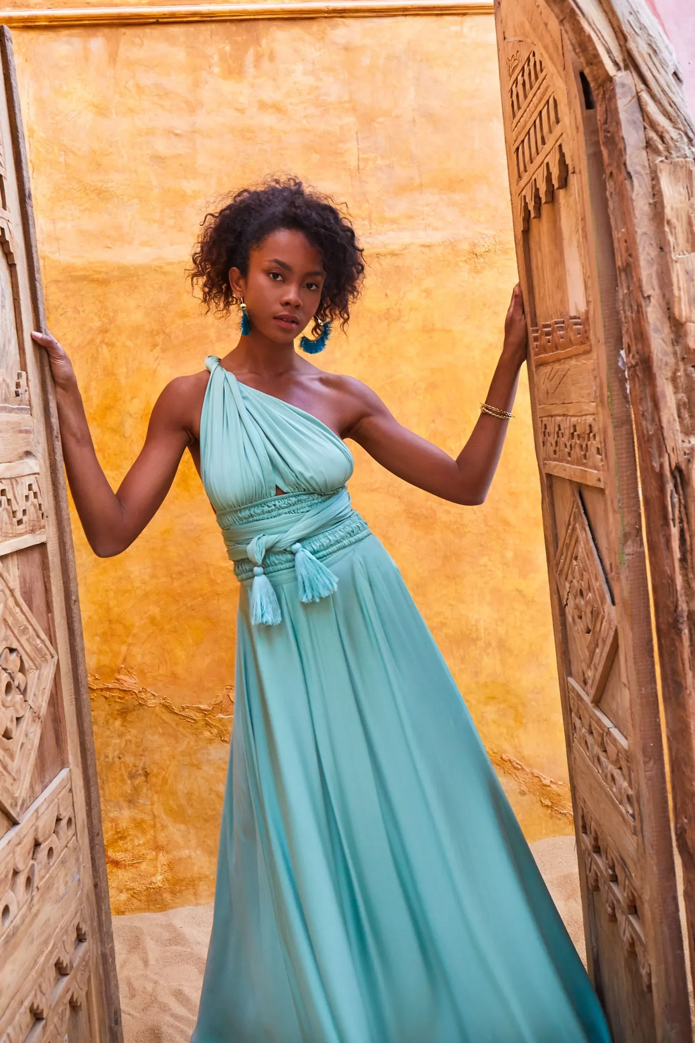 Zahra Maxi Skirt Grayed Jade