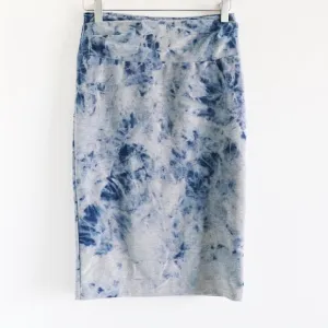 Zili Otto tie-dye stretch high-waist pencil skirt 90s designer mesh trendy XS